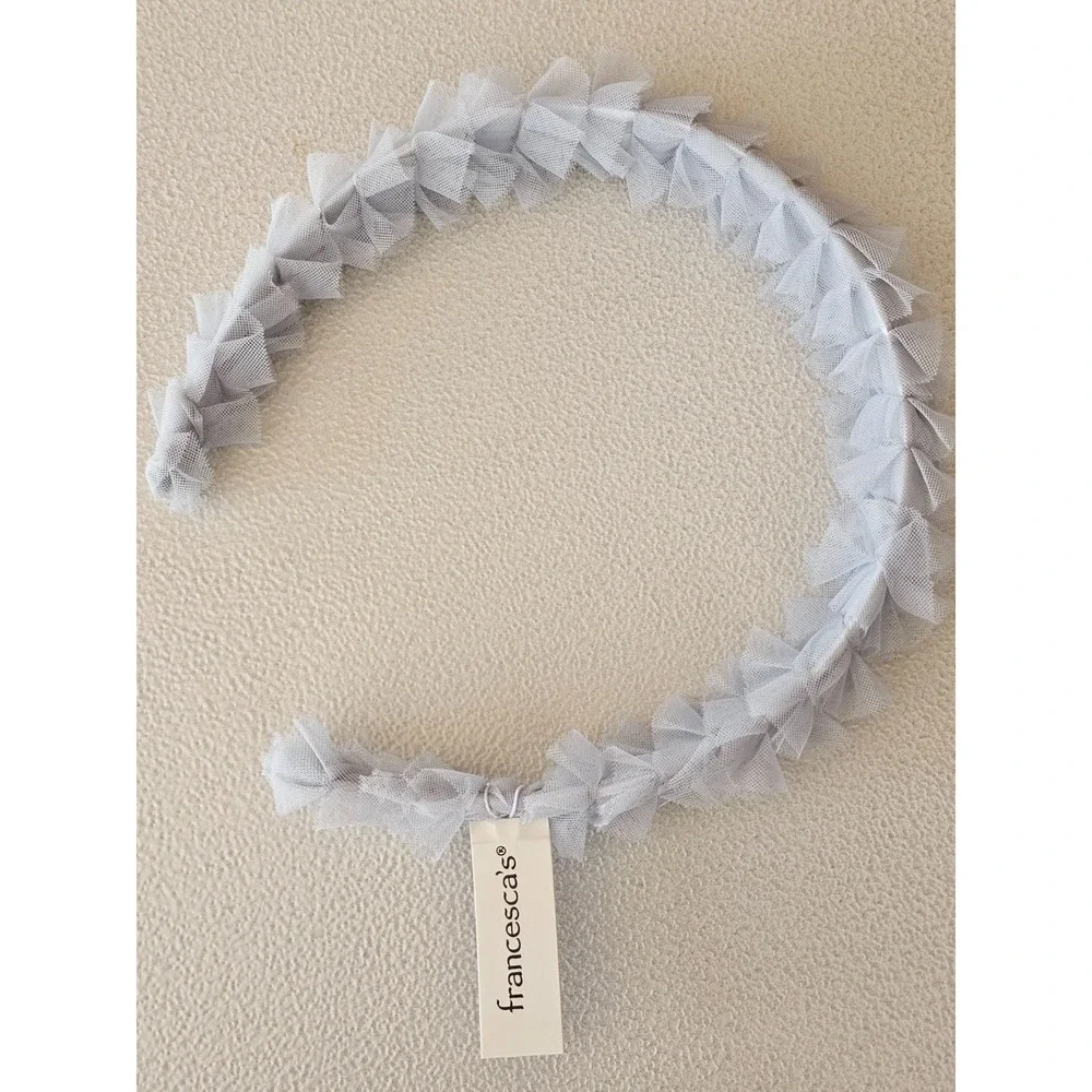Francesca's Wendy Tulle Layered light blue headband